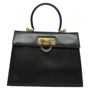 Salvatore Ferragamo Gancini Black Leather handbag